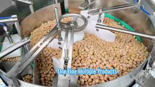 Mesin Pengisian Bahan Potong Dadu 12 Kepala / Mesin Pengisian Putar (Kacang Buncis)