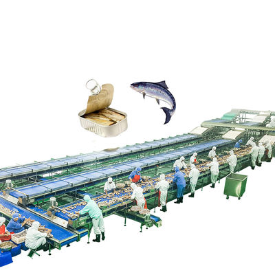 Mesin Kaleng Tuna Salmon Lini Proses Kaleng Ikan yang dapat disesuaikan