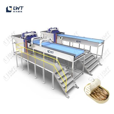 Set lengkap Peralatan Pengolahan Ikan Kaleng Kaleng Herring Hairtail Tilapia Tuna Sardine Line Produksi