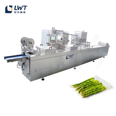 Buah dan Sayuran Kantong Packing Line nitrogen mengisi otomatis vakum Packing Machine