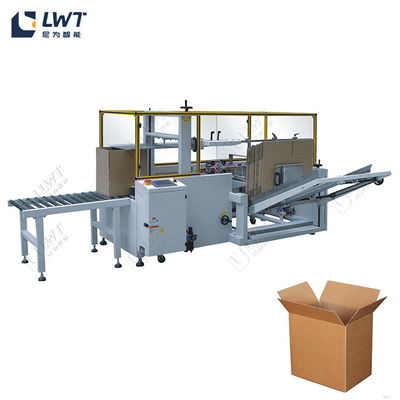 Full Automatic Random Open Folding Box Case Mantan Mesin Erecting Vertikal Karton Erector
