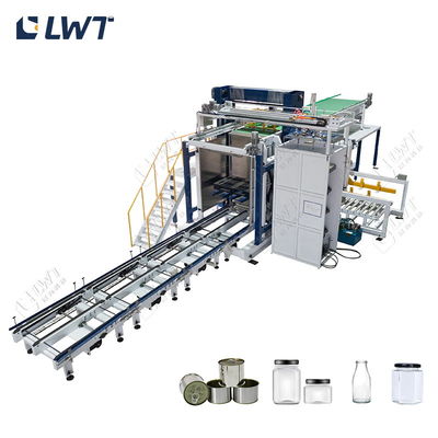 Sistem Depalletizer Kaleng Kosong dan Botol Kaca yang sepenuhnya otomatis